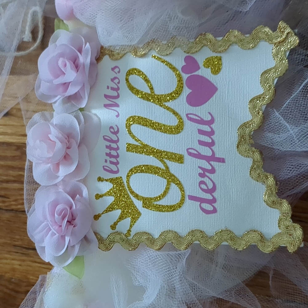 First Birthday High Chair Banner Little Miss Onederful